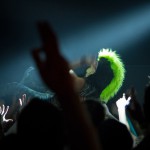 DJ BL3ND crowd surfing during his showcase at Buffalo Billards