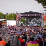 A large crowd at main stage