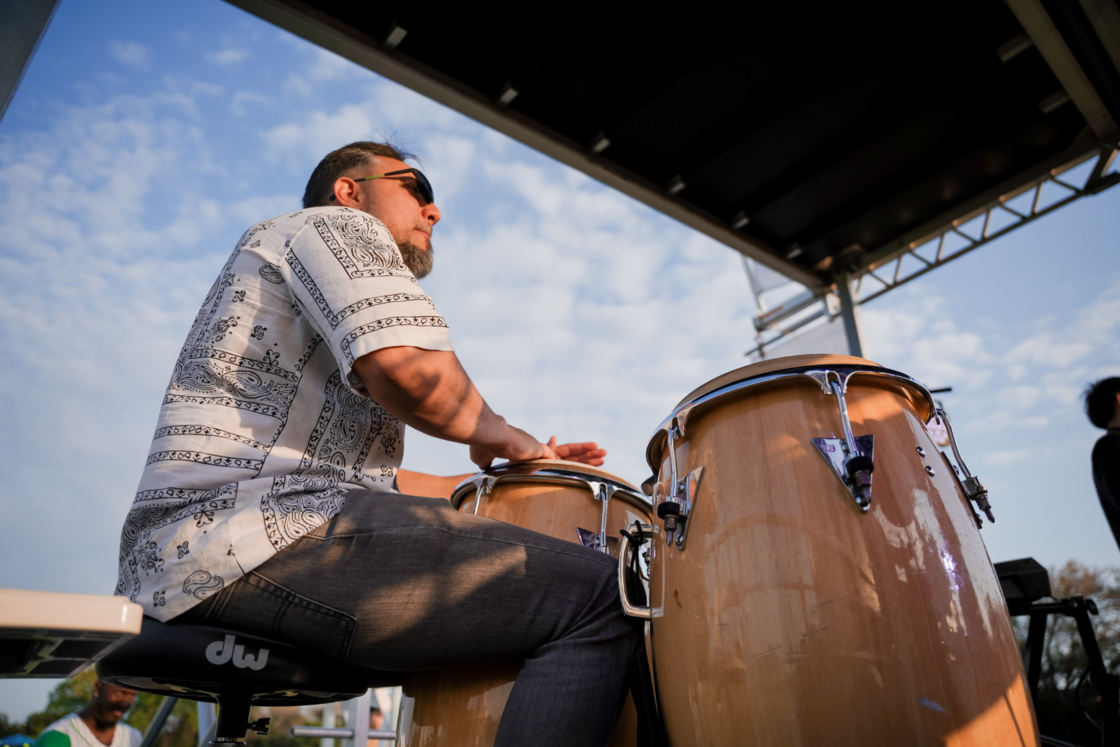 A percussionist on stage