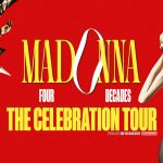 Images of Madonna throughout her career against text describing the tour