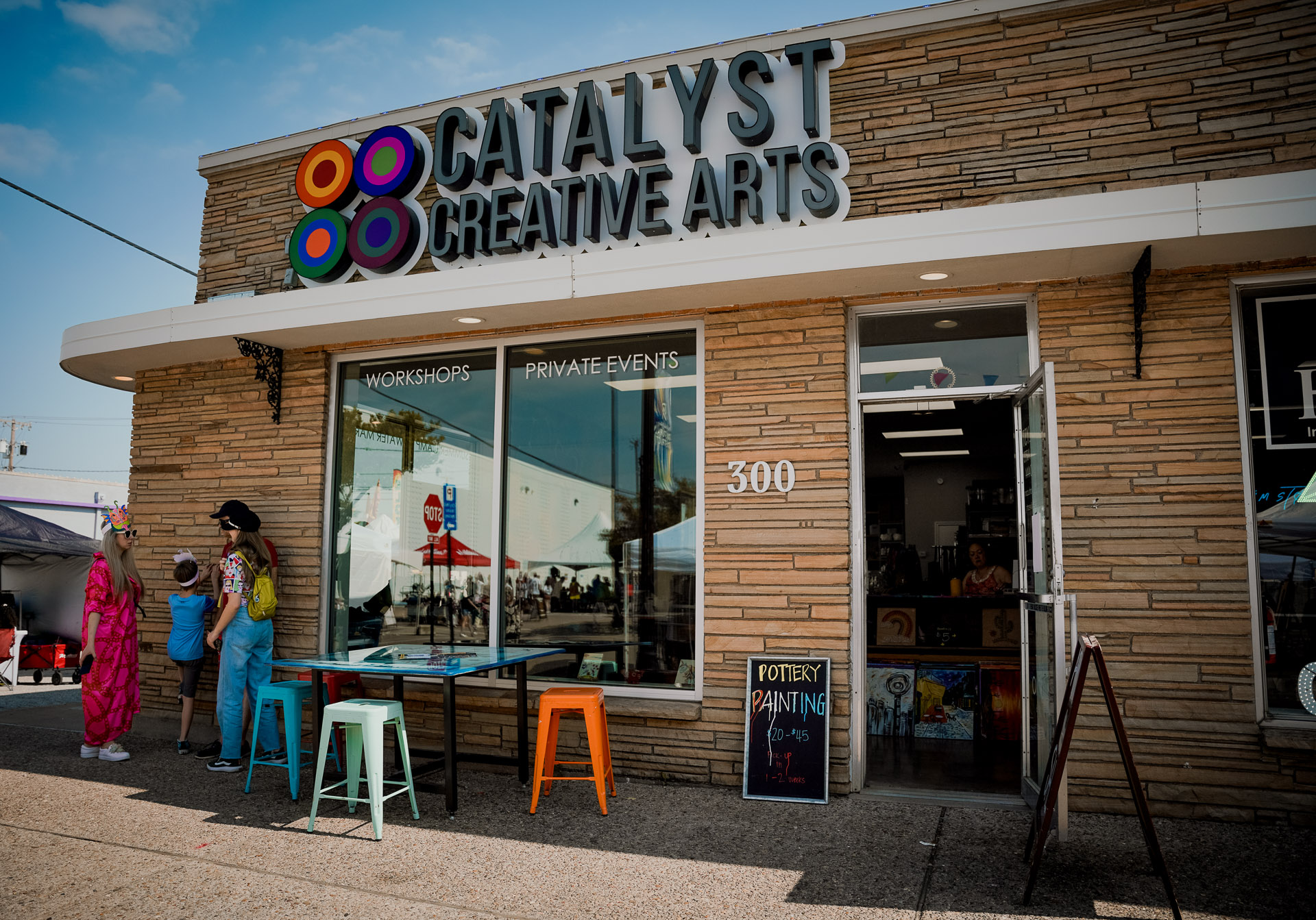 The front of a n art gallery called Catalyst Creative Arts