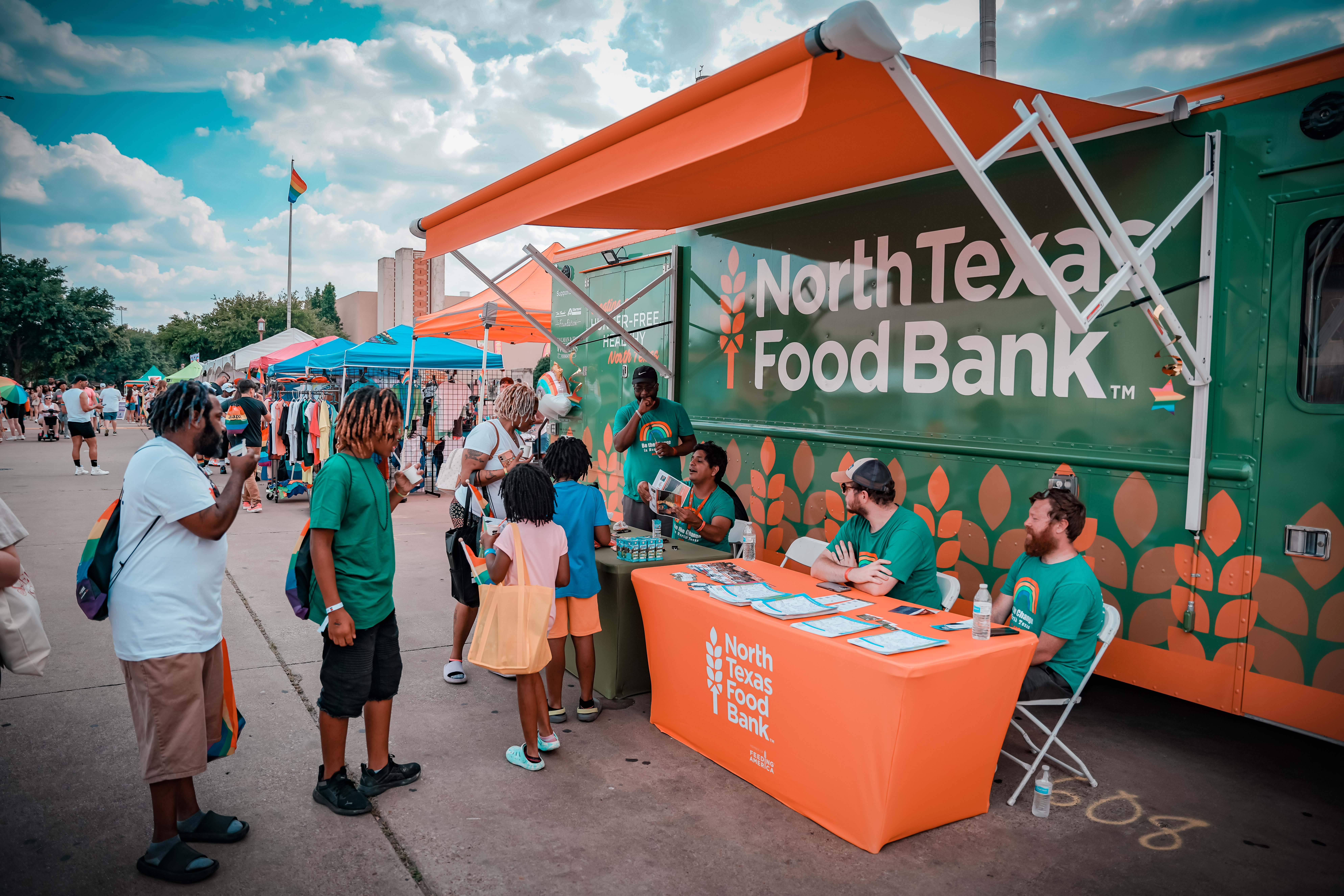 A booth for North Texas Food Bank
