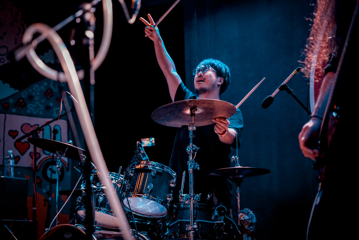 A drummer on stage 