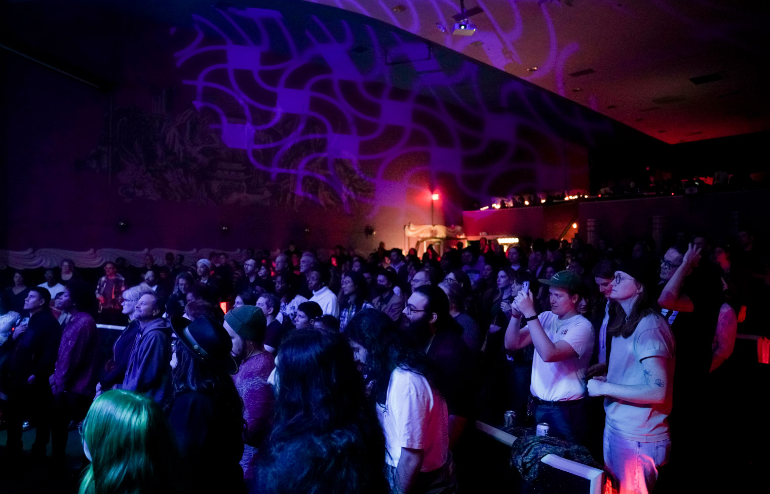 A crowd inside a music venue